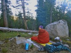 I'm not a morning person. Waking up at our dry camp north of Glen Aulin.