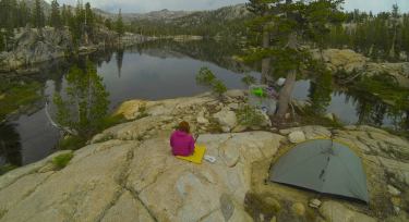 I can't thank Tom Rennie enough for this Go Pro shot of our camp near an unnamed lake.