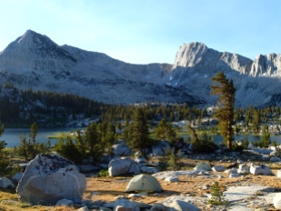 A Room With A View: Twin tents camped our in Lakes Basin.